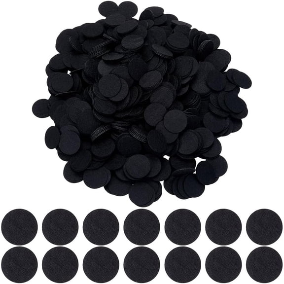 1000Pcs 30mm Round Felt Craft Circle Felt Sheets Bulk Woven Black Small Pre Cut Flat Fabric Rounds for Crafts Sewing Supplies DIY Art Projects Handicrafts Patchwork Decoration Finishing DIY