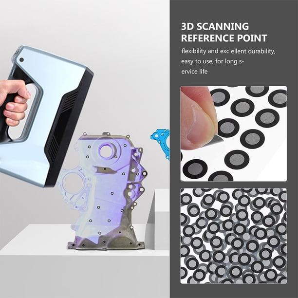 Hytrove Puntos De Marcaje Negro Para Escáner 3D Con Material Resistente Y Precisión