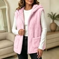 thumbnail image 6 of Winter Jacket Women Baeitkot Sleeveless Hooded Fleece Vest with Pockets for Winter Layering Daily Wear Pink S, 6 of 6