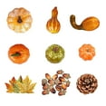 thumbnail image 3 of RnemiTe-amo Deals！Decorations Artificial Pumpkins Autumn Decoration Set,Maple Leaf,Pumpkin And Gourd（128 Pcs）, 3 of 9