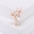thumbnail image 7 of Fasijew Women Flower Brooch Cardigans Brooch Flower Brooch Shiny Lightweight Exquisite Clothes Decoration Sweater Coat Collar Decor Clothes Pin, 7 of 7