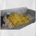thumbnail image 6 of Health Soft Flannel Fleece Blanket, Corn Cob Stem with Raindrops Water Marks Mexican Vegetable Photo Artwork Image, Cozy Plush for Indoor and Outdoor Use, 50" x 70", Yellow and Cream, by Ambesonne, 6 of 6