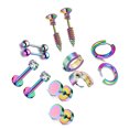 thumbnail image 1 of Guardurnaity 6 pares de pendientes de tuerca con barra curva de acero inoxidable para piercing de hélice. Ropa, zapatos y accesorios Miscelánea Vistoso 12 piezas, 1 of 1