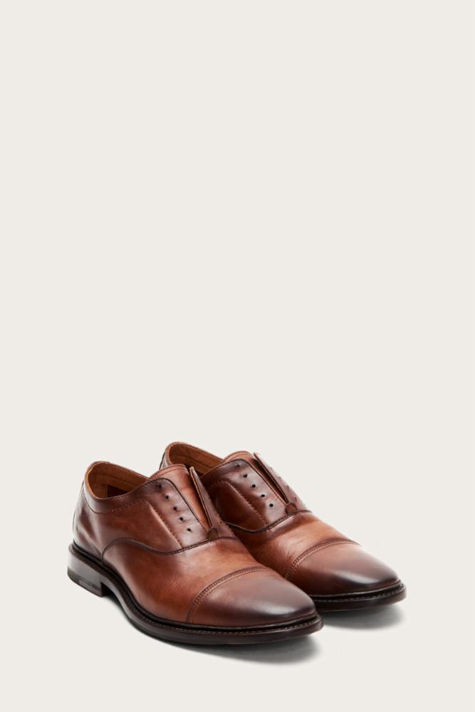 frye paul bal mens size 13 shoes brown leather cap toe oxfords Frye Paul Bal Leather Oxford, 10, Brown - Walmart.com main image 3