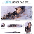 thumbnail image 2 of Desk Pad Mat, Large Mouse Pad with Wrist Rest, Ergonomic Keyboard Wrist Support, XXL Carpal Tunnel Mousepad Set with Coaster, Computer Keyboard Matt for Laptop Desktop, White Gray Marble, 2 of 16