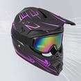thumbnail image 2 of Casco de motocross Yesmotor para jóvenes y niños, integral, DOT, morado, 2 of 7
