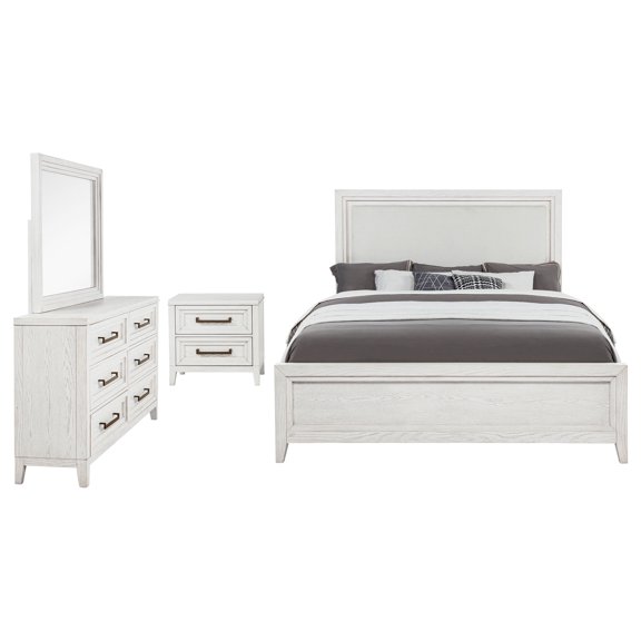 Marielle 4-piece California King Bedroom Set Distressed White