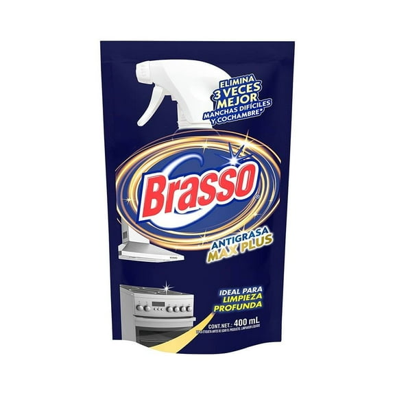Limpiador desengrasante Brasso Max Plus para cocina doypack 400 ml