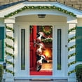 thumbnail image 4 of kcavykas Christmas Ornaments Holiday Christmas Door Curtain Decorative Scene Backdrop Cover With Winter Tree Print Heavy-Duty Thermal Fabric Doorway Curtain for Front Door Entryway Decor, 4 of 6
