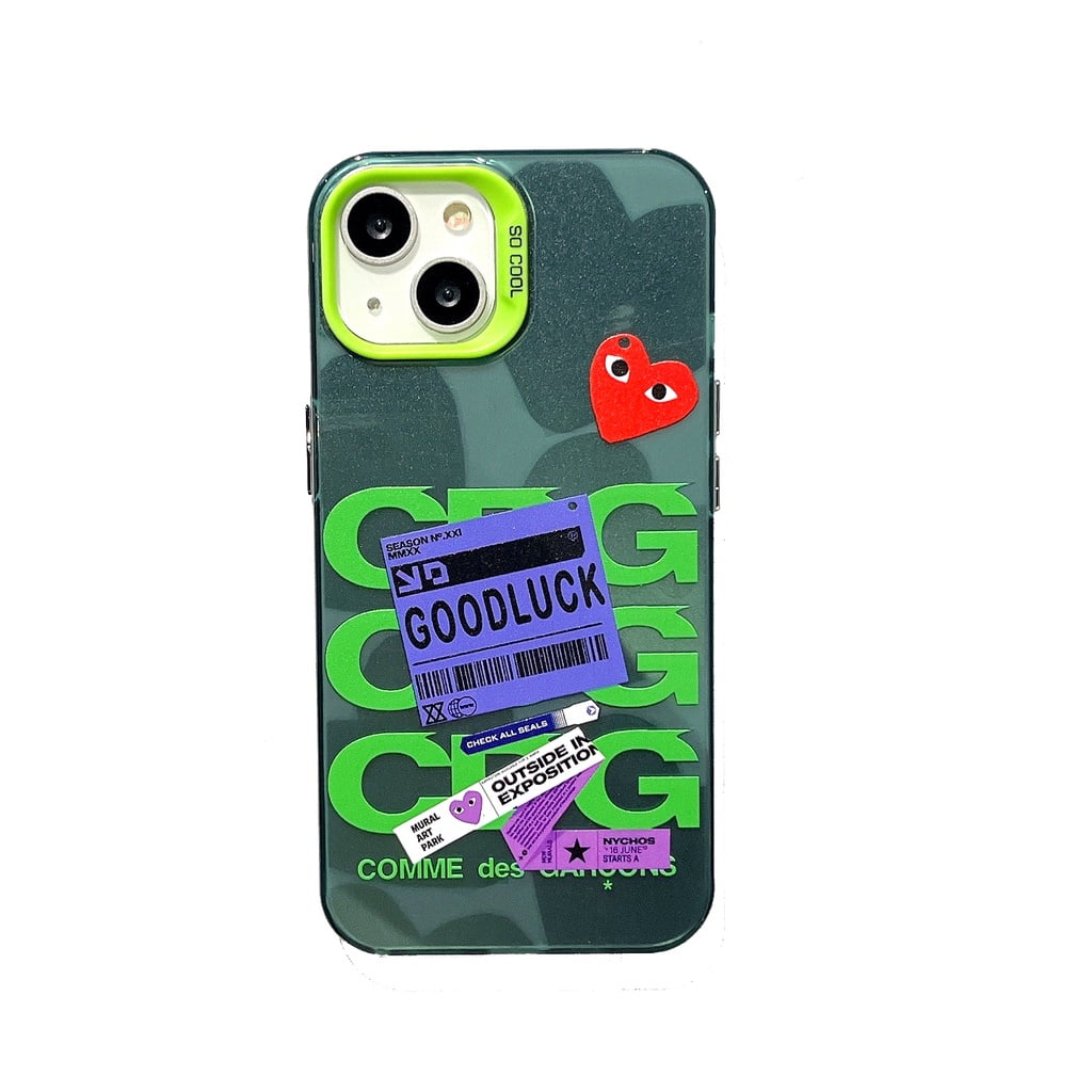 Red Love Comme Des Garcons Laser Soft Gel Funda De Telefono A Prueba De Golpes Para IPhone 11 12 13 Pro Max 14 Cubierta Trasera Walmart en linea