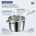 thumbnail image 3 of Tramontina Tempo Tri-Ply Base Stainless Steel 4-Quart Sauce Pan with Glass Lid, Induction-Ready Saucepan, Oven-Safe, Dishwasher-Safe, 3 of 8