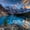 Moraine Lake Sunset, variant on Elephant Stock Amazing Moraine Lake Wall Art - Horizontal Canvas Wall Art - Living Room Wall Decor - Nature Canvas - Blue And Teal Decor - 12" x 8"