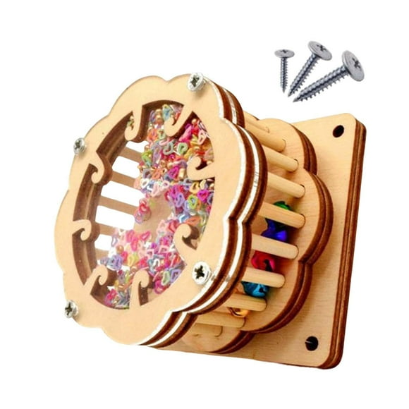 TISHITA Montessori Sensory Board Parts Busy Board DIY Toy Material for Toddlers Children Drum with Bell