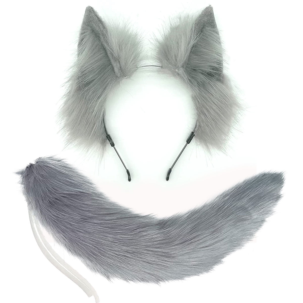 Green wolf tail，Furry animal big tail,Wolf cosplay costume，Realistic ...