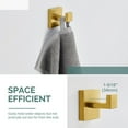 thumbnail image 3 of Angle Simple Towel Hook for Bathroom, SUS 304 Stainless Steel Shower Bath Towel Robe Hanger, Wall Coat Hook, Polished Chrome, 3 of 9