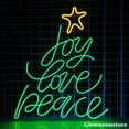 thumbnail image 2 of Glowneon Joy Love Peace Neon Sign, Joy Love Peace LED Sign, Christmas Tree Led Sign, 2 of 4