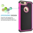 thumbnail image 4 of iPhone 7 Plus Case,[Purple/Black], 2-Piece Shockproof Rugged Rubber Anti-Slip Plastic Hard Case Cover For iPhone 7 Plus 5.5 Inch, 4 of 4
