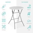 thumbnail image 3 of Mesa plegable Best Choice Products, barra redonda de 80 cm de altura, color blanco, 3 of 8