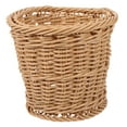 thumbnail image 6 of Raindrops Woven Rattan Trash Can Storage Basket Beige Decorative PP Material Style 1 Piece, 6 of 8