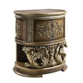 thumbnail image 2 of Brown and Gold Glam Nightstand for Bedroom / 2 Drawers with 2/3 Extension Design, 2 of 4