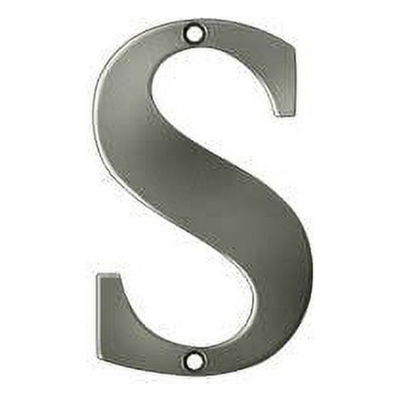 Deltana RL4S-15A 4" Height Residential House Letter Letter S Antique Nickel