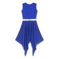 thumbnail image 6 of RUNQHUI Womens Lyrical Praise Dance Dress Round Neck Liturgiacal Dancewear Worship Dancewear Royal Blue L, 6 of 7