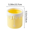 thumbnail image 3 of AuroraX Stylish Desk Small Trash Can with Removable Liner Ring Cute Yellow 1.9L Ice Cream Pattern Wastebasket Plastic Art Deco Round Trash Bin for Dormitory Livingroom Office, 3 of 6