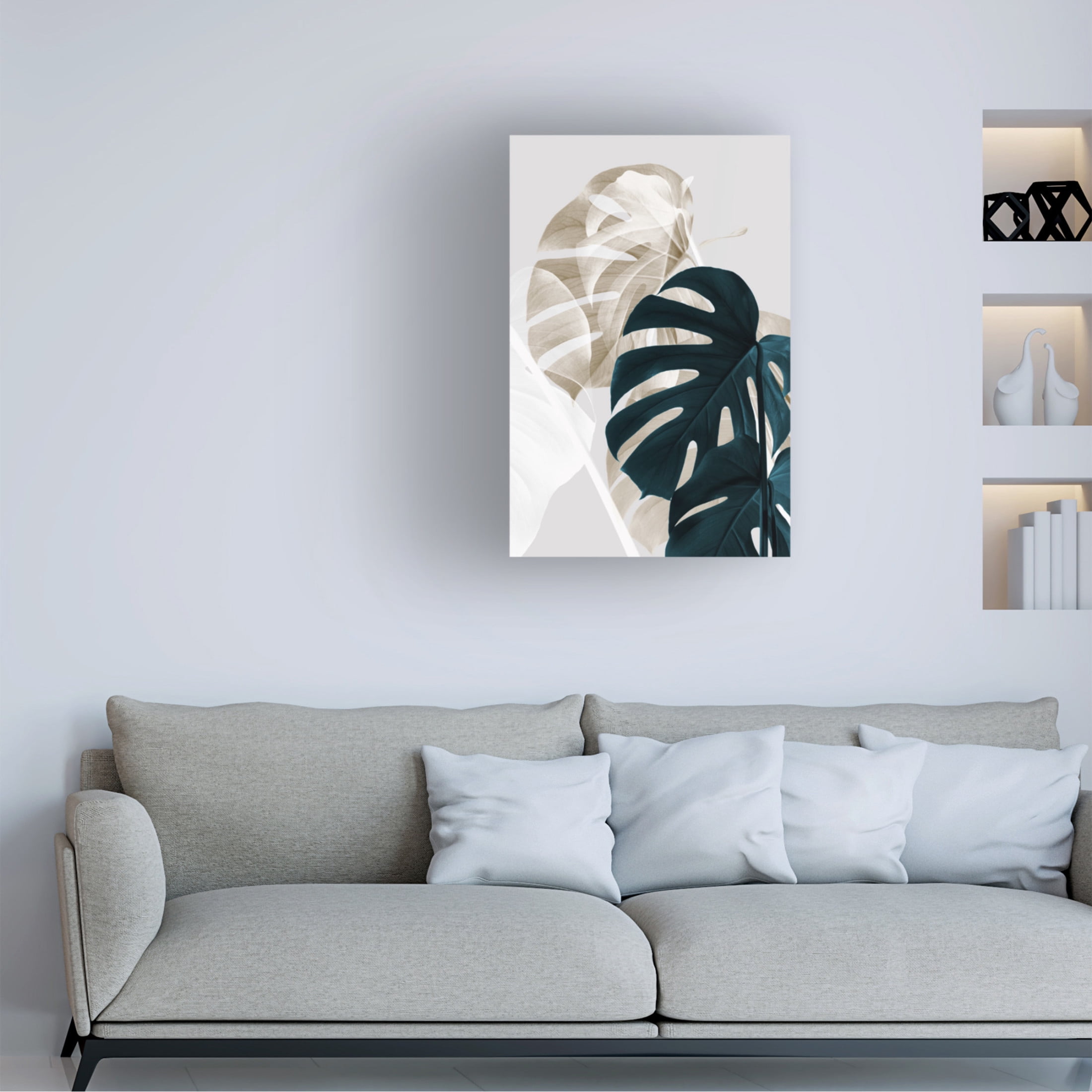 Pictufy Studio III 'Monstera Creative 5' Canvas Art - 12 x 19 Inches