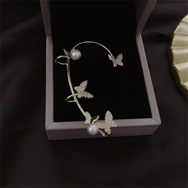 Juego de aretes con clip de mariposa con estilo retro y diseño liviano Wmkox8yi sjalhkljlk4878