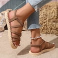thumbnail image 4 of Tqyyweavej Strappy Espadrille Sandals for Women Crisscross Slip On Ankle Strap Slides Sandals Versatile Open Toe Platform Sandals 36-41, 4 of 10