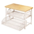 thumbnail image 3 of DOLITY Coffee Machine Storage Shelf Wood Multi Use for Tea Microwave Coffee Machine White 2 Tier, 3 of 7
