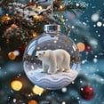 thumbnail image 5 of Christmas Snow Globe Ornaments, Animal Hanging Ornaments Christmas Tree Decoration, Forest Animal Snowflake Ball Pendants with Deer Cow Rabbit for Xmas Decor, 5 of 6