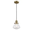 thumbnail image 1 of Innovations 201C-BB-G324-LED Olean 1 Light Mini Pendant part of the Franklin Restoration Collection, Brushed Brass, 1 of 1