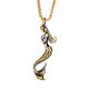 thumbnail image 1 of Collar con colgante de sirena para hombre, accesorios de joyería de acero y titanio (dorado), 1 of 5