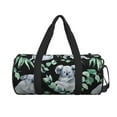 thumbnail image 3 of Rocae Cartoon Koala Bear Print Round Travel Duffel Bag and Fitness Bag, Women's Waterproof Weekend Tote, Men's Travel and Fitness Essentials, 3 of 8