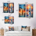 thumbnail image 4 of Designart "Horizons Illuminated by Sailboats I" Boat Sailing Framed Wall Art Set Of 2 - Multi-Color Transportation Framed Canvas Set For Living Room Decor, 4 of 7