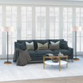 thumbnail image 4 of Henn&Hart 36" Brass/White Metal/Glass Coffee Table, 4 of 8