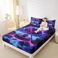 thumbnail image 4 of Homewish Futuristic Ice Hockey Twin Sheet Sets for Kids, Modern Sports Lover Twin Fitted Sheet, Est Hockey Sleep Flat Sheet, Microfiber Bedroom Decor, 3-Piece, 4 of 7