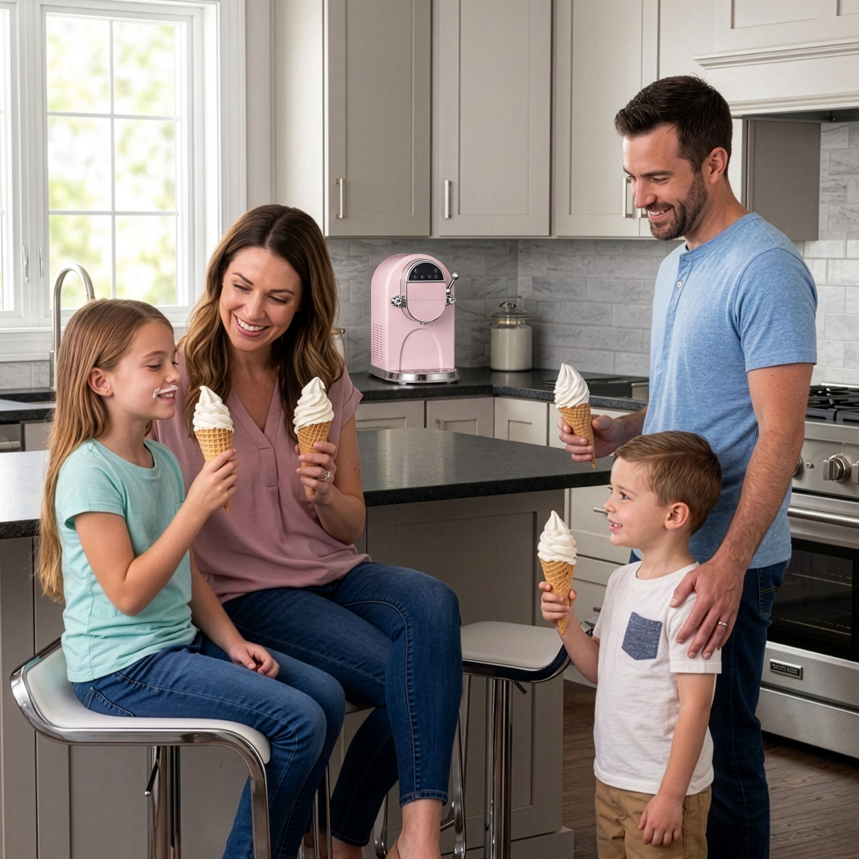 Nostalgia Professional 1.25 Qt Soft Serve Ice Cream Machine
