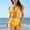Yellow, variant on Women's High Waist Bikini Set Two Piece Swimwear Comfortable Nylon Beach Pool Swim Suit with Chest Pad Solid Color Casual Summer