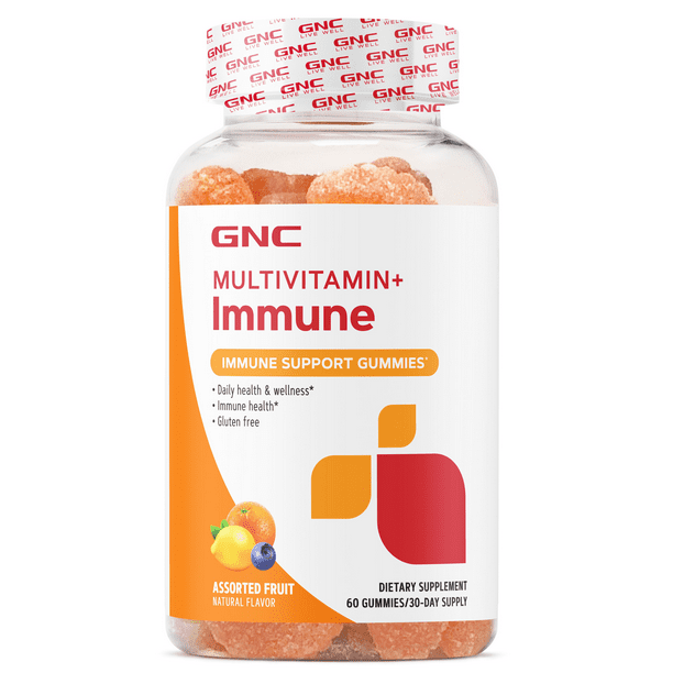 GNC MULTIVITAMIN + IMMUNE Gummies, 60 Gummies, Multivitamin Plus