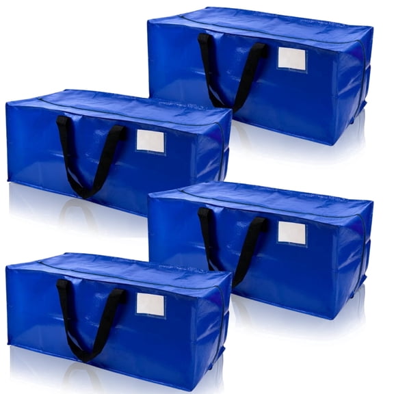 DURASACK® Moving and Storage Bags, Heavy Duty, 29"L x 15"W x 13"H, Blue, 4-Pack