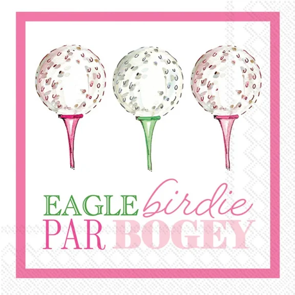 Ihr Golf Cocktail Napkins 3-Ply Paper Party Napkin Pack, Eagle Birdie Par