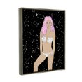 thumbnail image 3 of Stupell Industries Moon Girl Constellations Novelty Painting Gray Floater Framed Art Print Wall Art, 25 x 31, 3 of 9