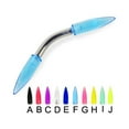 thumbnail image 1 of Acrylic Spike Curved Barbell, 10 Ga,3/8" (10Mm) Long,Pink - G, 1 of 1