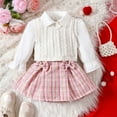thumbnail image 2 of Hpgjzj Baby Girl Outfits, 2pcs Clothing Set for 6-24 Months Toddler Girl Floral Print Dress & Red Cardigan, Christmas Gift, 2 of 7