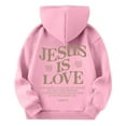 thumbnail image 6 of Kids Hoodies Jesus Loves You Print Hooded Sweatshirts Long Sleeve Graphic Sweatshirt Cute Oversize Pullover Top Fashion Winter Clothes Girl Clothes 7-8 Years Cute&nbsp;Boy Girl&nbsp;Clothing, 6 of 9