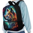 thumbnail image 4 of HUIACONG Galaxy Wolf School Backpack for Primary Students Large Capacity Ergonomic Breathable Adjustable Straps for Boys Girls Ages 6‑18 Daily Use, 4 of 6