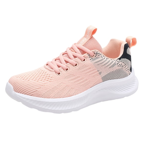 NOKIO Running Shoes Womens Lightweight Fashion Sport Sneakers Casual Walking Athletic Non Slip Sports Shoes Women Mesh Breathable Sports Shoes Letter Graphic Lace Up Front Running Shoes Sneakers
