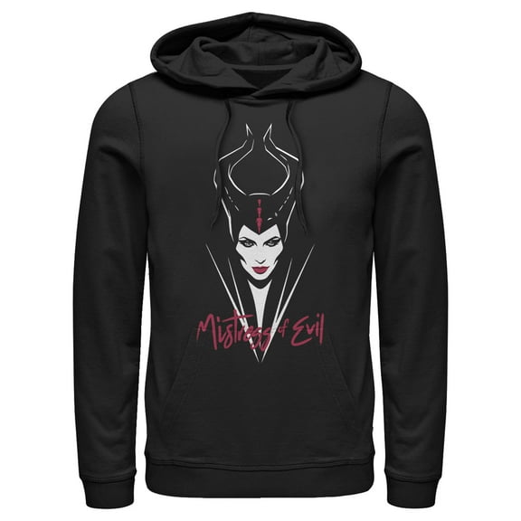 Men's Maleficent: Mistress of All Evil Portrait Pull Over Hoodie Black 2X Large